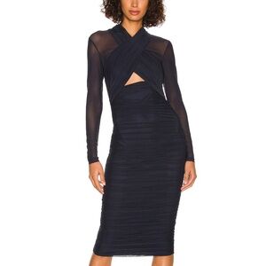 REVOLVE BARDOT ALIYAH DRESS NAVY BLUE MEDIUM